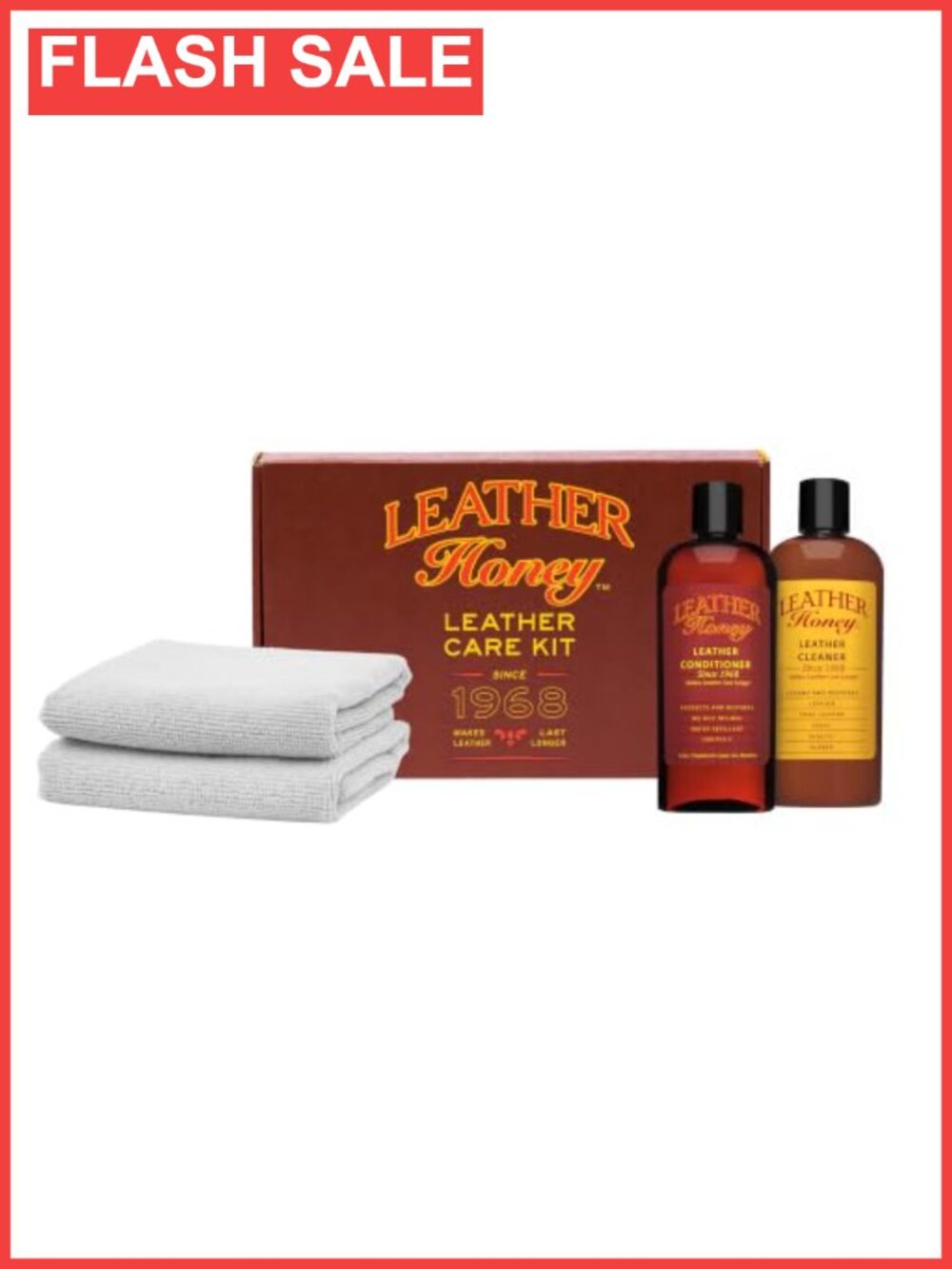 Leather Honey Complete Leather Care Kit Non-Toxic Conditioner Cleaner